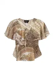 Bluza bež / toplo smeđa / tamno smeđa / pastelno žuta