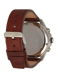 Tommy Hilfiger Analoguhr Multi Zifferblatt Quarz Uhr (1792062, 1792059) dunkelbraun/dunkelgrün/rot/silber