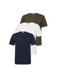 ABOUT YOU T-Shirt 'Len' dunkelblau/grün/weiß
