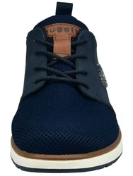 bugatti Schnürschuh dunkelblau/braun/weiß