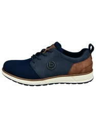 bugatti Schnürschuh dunkelblau/braun/weiß