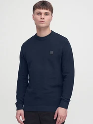 !Solid Pullover 'Valencia' dunkelblau