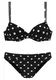 LASCANA Bikiny  černá / bílá