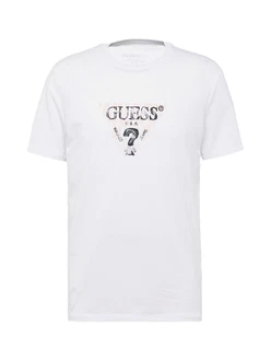 GUESS T-Shirt marineblau / weiß