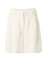 Kalhoty se sklady v pase 'Milena' světle béžová