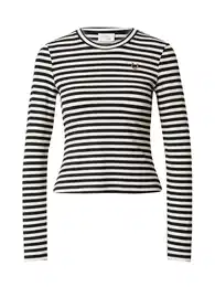 Tričko bledě fialová / černá / offwhite