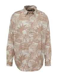 Hemd 'OMANOC' taupe / grn