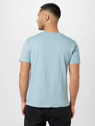 Alpha Industries Rundhalsshirt Basic T hellblau/weiß