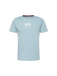 Alpha Industries Rundhalsshirt Basic T hellblau/weiß