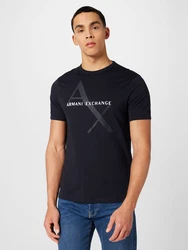 ARMANI EXCHANGE T-Shirt nachtblau/weiß