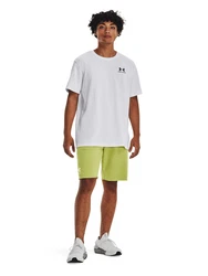 Under Armour T-Shirt Heavyweight Kurzarm-Oberteil mit aufgesticktem Logo schwarz/weiß