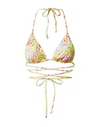 Bikini gornji dio 'Marrakesh' sivkasto zelena / roza / crvena / bijela