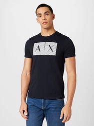 ARMANI EXCHANGE T-Shirt '8NZTCK' dunkelblau/weiß