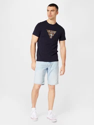 GUESS T-Shirt dunkelblau/gelb/weiß
