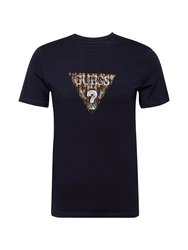 GUESS T-Shirt dunkelblau/gelb/weiß