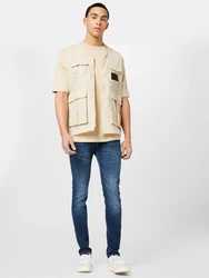 Calvin Klein Jeans Weste beige/schwarz
