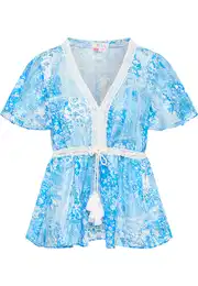 Bluza nebesko plava / bijela
