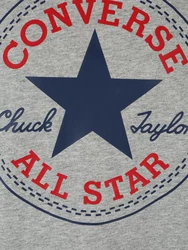 CONVERSE T-Shirt 'Chuck Taylor All Star' dunkelblau / graumeliert / rot