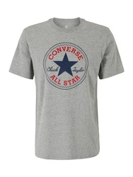 CONVERSE T-Shirt 'Chuck Taylor All Star' dunkelblau / graumeliert / rot