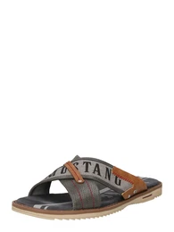Pantolette braun / grau / dunkelgrau