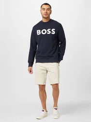 BOSS Sweatshirt WeBasic dunkelblau/weiß