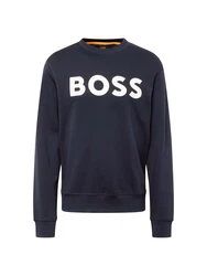 BOSS Sweatshirt WeBasic dunkelblau/weiß