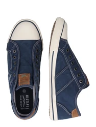 MUSTANG Slip On blaues denim/braun/weiß