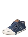 MUSTANG Slip On blaues denim/braun/weiß