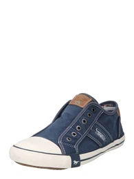 Slip On blue denim / braun / wei