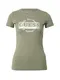 GUESS Tričko  khaki / bílá
