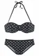 LASCANA Bikiny  černá / bílá