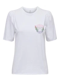 Tričko zelená / tmavě fialová / pink / bílá