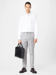JACK & JONES Hose 'FRANCO' hellgrau/schwarz/weiß