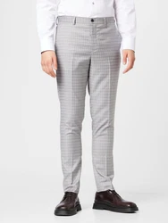 JACK & JONES Hose 'FRANCO' hellgrau/schwarz/weiß