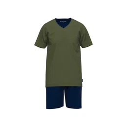 Pyjama dunkelblau / khaki