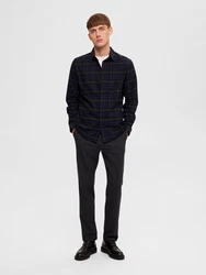 SELECTED HOMME Hemd Owen navy/grün/schwarz