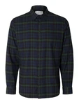 SELECTED HOMME Hemd Owen navy/grün/schwarz