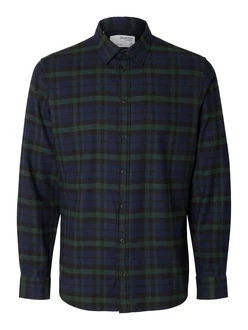 SELECTED HOMME Hemd Owen navy/grün/schwarz