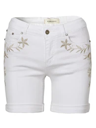 Džíny béžová / bílá