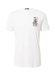 T-Shirt hellblau / pink / schwarz / wei
