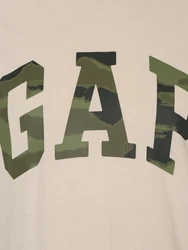 GAP T-Shirt beige/grün