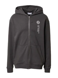 Sweatjacke 'Colin' dunkelgrau / wei