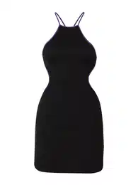 Letní šaty 'Luzia' fialová / černá