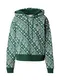 LACOSTE Mikina tmavě zelená / bílá LACOSTE Mikina tmavě zelená / bílá