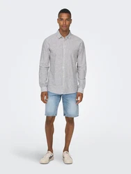Only & Sons Hemd Caiden navy/wei