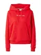 Tommy Jeans Mikina  tmavě modrá / ohnivá červená / bílá