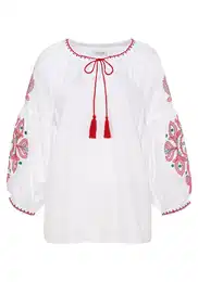 Halenka zelená / červená / bílá