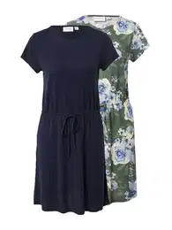 Šaty námořnická modř / khaki / fialová / bílá