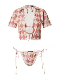 Bikiny oranžová / růžová / bílá