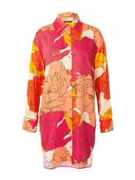 Košilové šaty krémová / žlutá / oranžová / brusinková